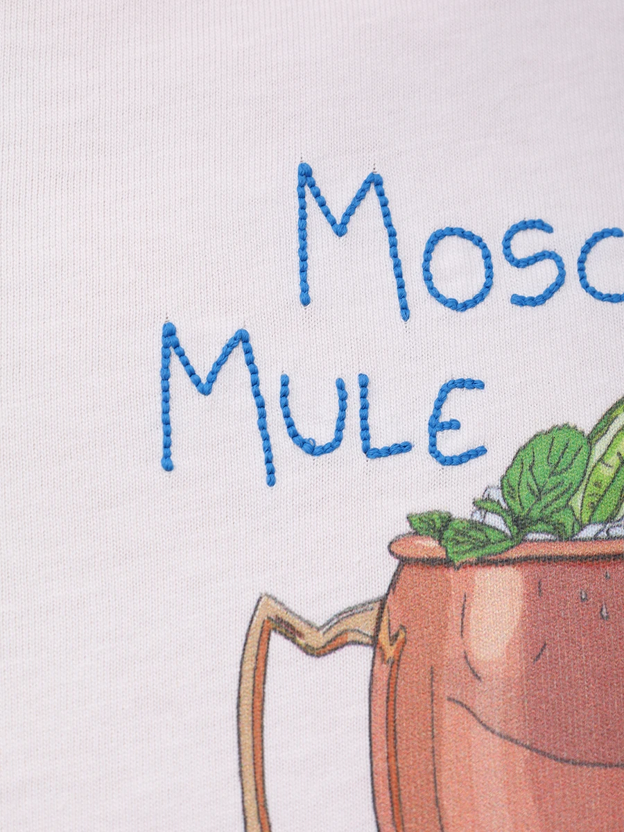 Футболка хлопковая MC2 SAINT BARTH TSHIRT MAN - MOSCOW SUMMER 01N EMB Белый  Фото 6