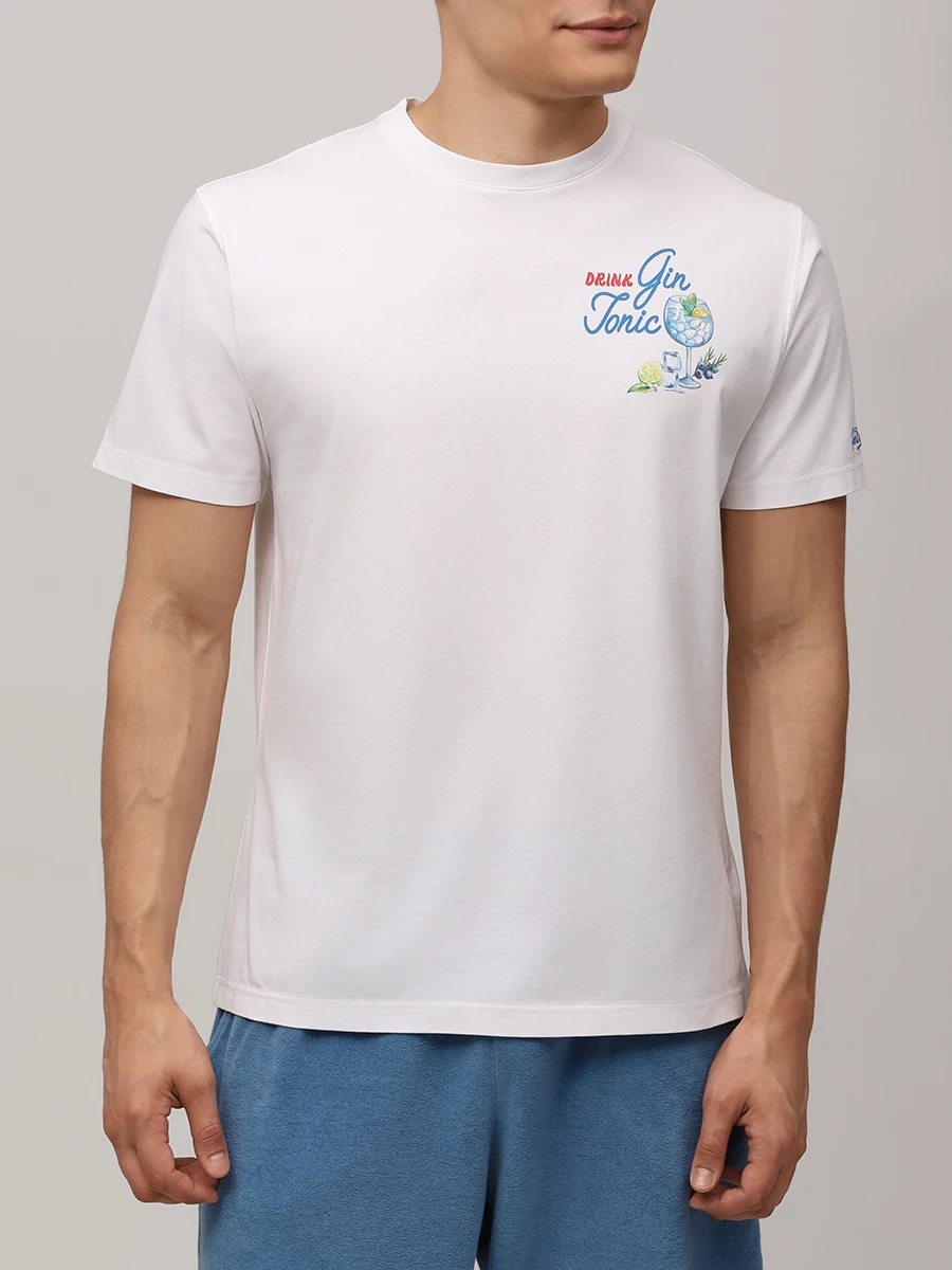Футболка хлопковая MC2 SAINT BARTH TSHIRT MAN - DRINK GIN 01N Принт  Фото 4