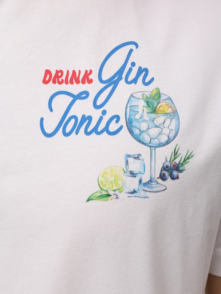 Футболка хлопковая MC2 SAINT BARTH TSHIRT MAN - DRINK GIN 01N Принт  Фото 6