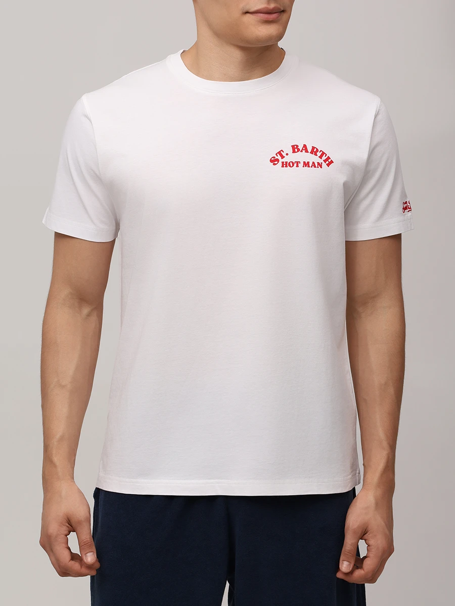 Футболка хлопковая MC2 SAINT BARTH TSHIRT MAN - HOT MAN 01N Принт  Фото 4