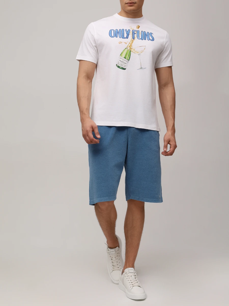 Футболка хлопковая MC2 SAINT BARTH TSHIRT MAN - ONLY FUNS 01N Белый  Фото 2