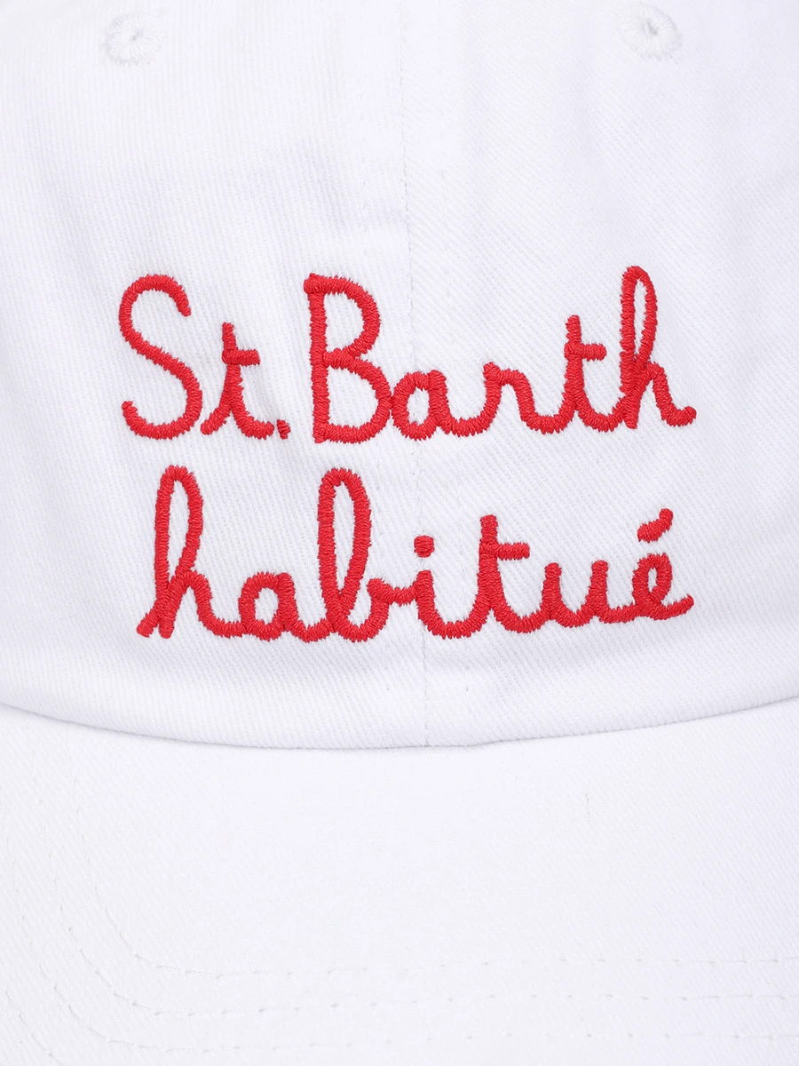 Бейсболка хлопковая MC2 SAINT BARTH DAVIS N - DENIM SB HABITUE 01 EMB Принт  Фото 3