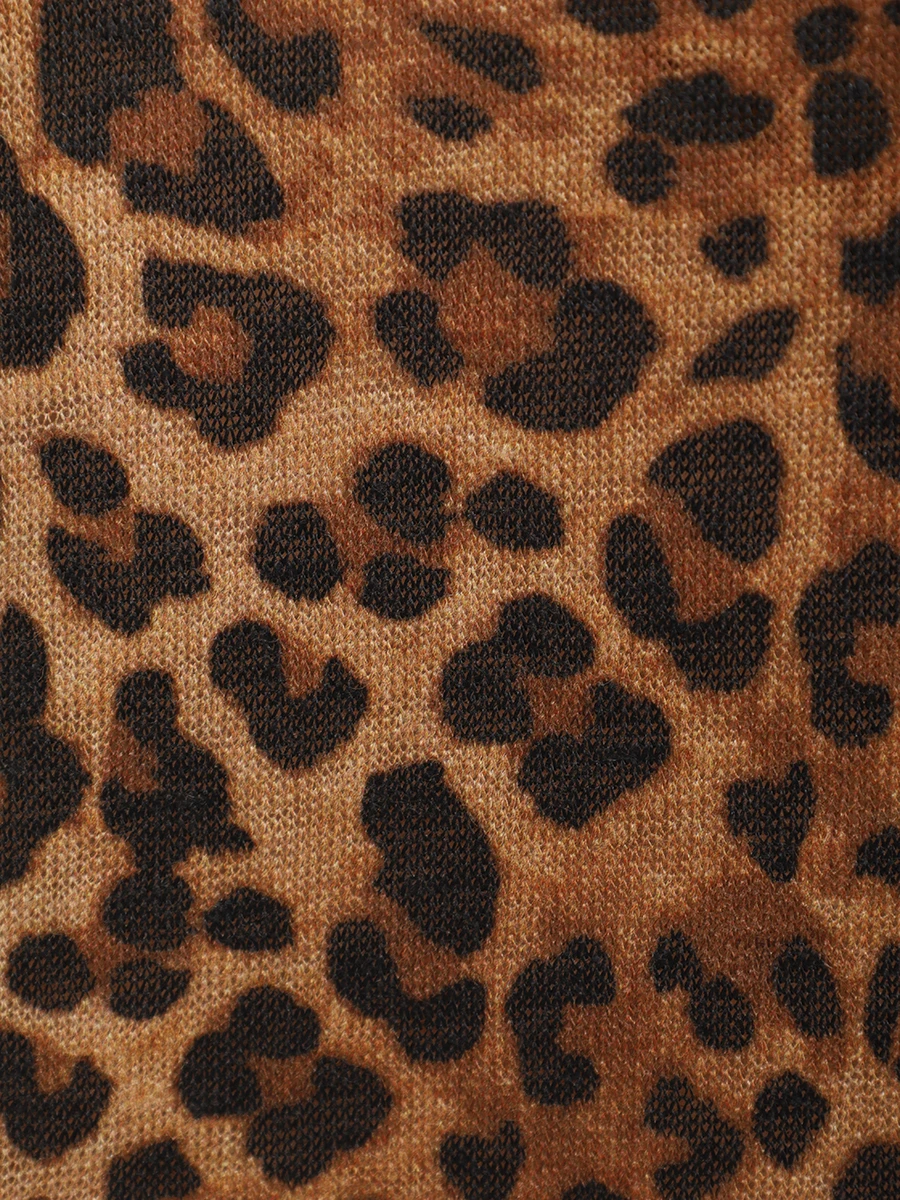 Футболка льняная MC2 SAINT BARTH ELOISE - SAND LEOPARD EMB Анималистичный принт  Фото 6