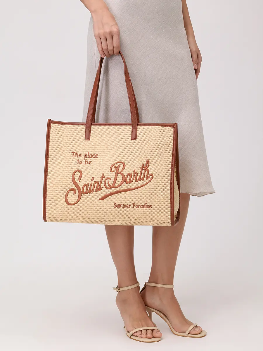 Сумка плетеная MC2 SAINT BARTH VIVIAN STRAW - 1118 EMB Коричневый  Фото 2