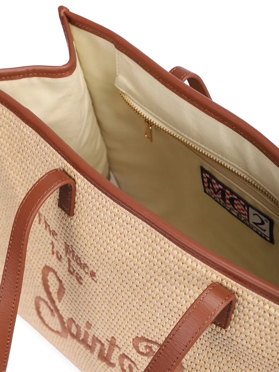 Сумка плетеная MC2 SAINT BARTH VIVIAN STRAW - 1118 EMB Коричневый  Фото 4