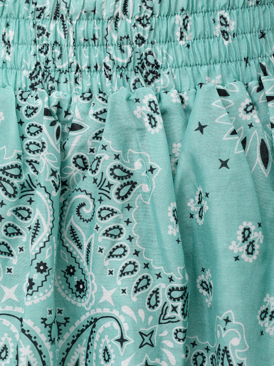 Юбка из хлопка и шелка MC2 SAINT BARTH EIVISSA - SILK VOILE BANDANNA ROUND 53 Принт  Фото 6