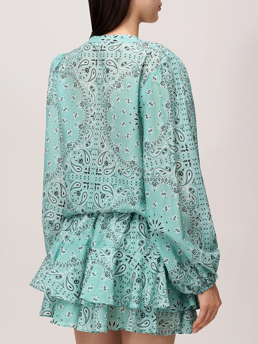 

Блуза из хлопка и шелка, Принт, HARPER - SILK VOILE BANDANNA ROUND 53