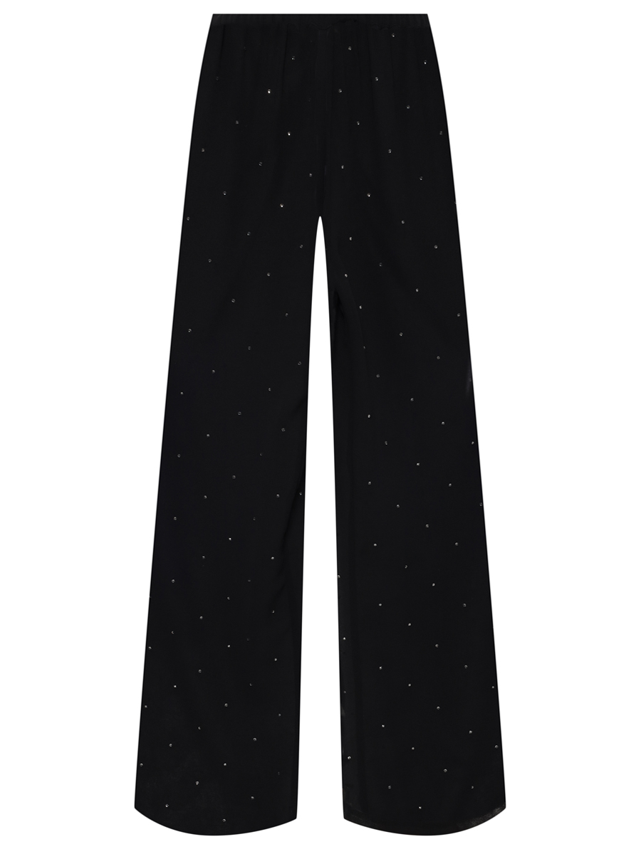 Брюки со стразами MC2 SAINT BARTH AMALIA - GEORGETTE STRASS 00 Черный 