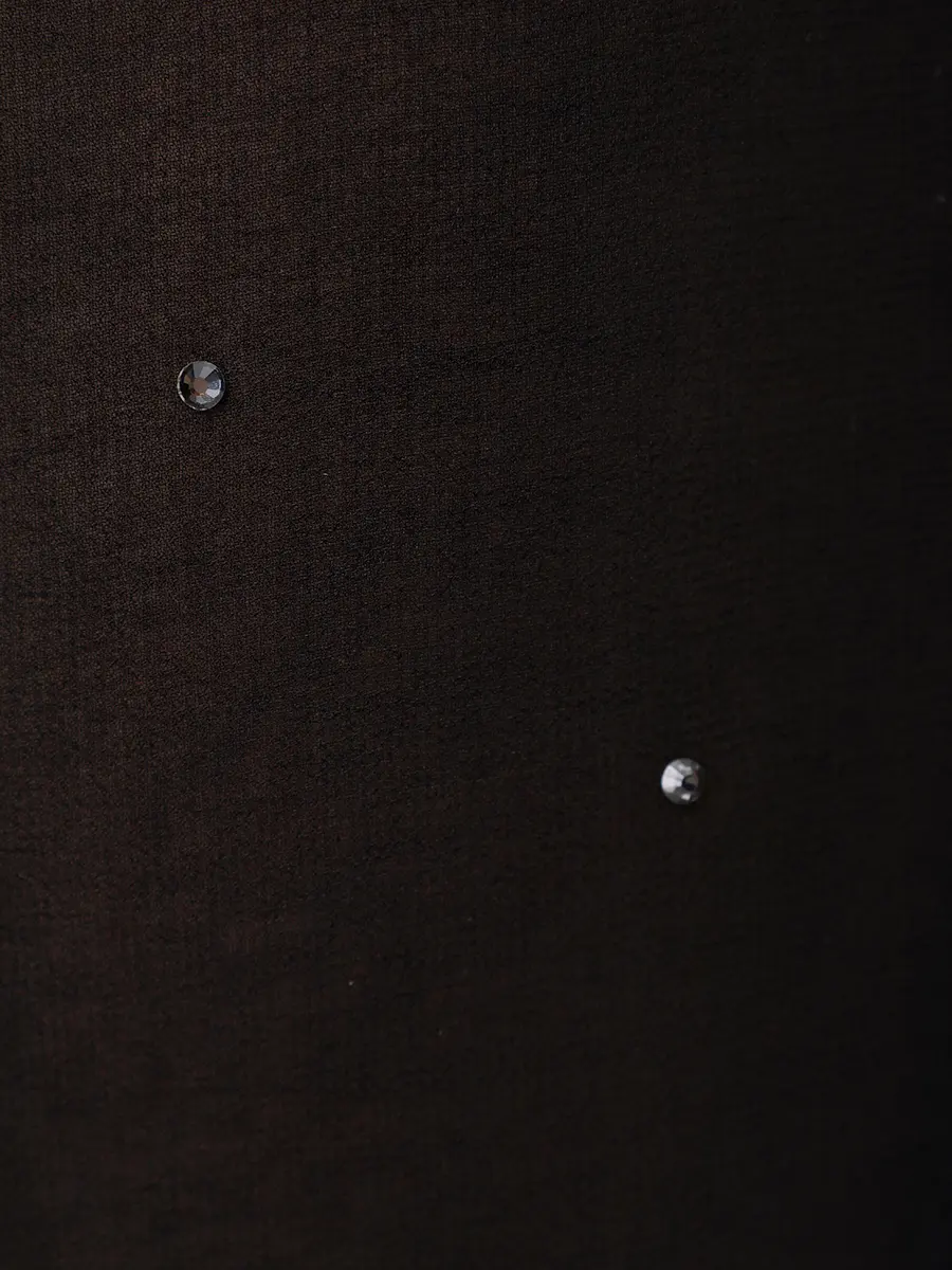 Брюки со стразами MC2 SAINT BARTH AMALIA - GEORGETTE STRASS 00 Черный  Фото 6