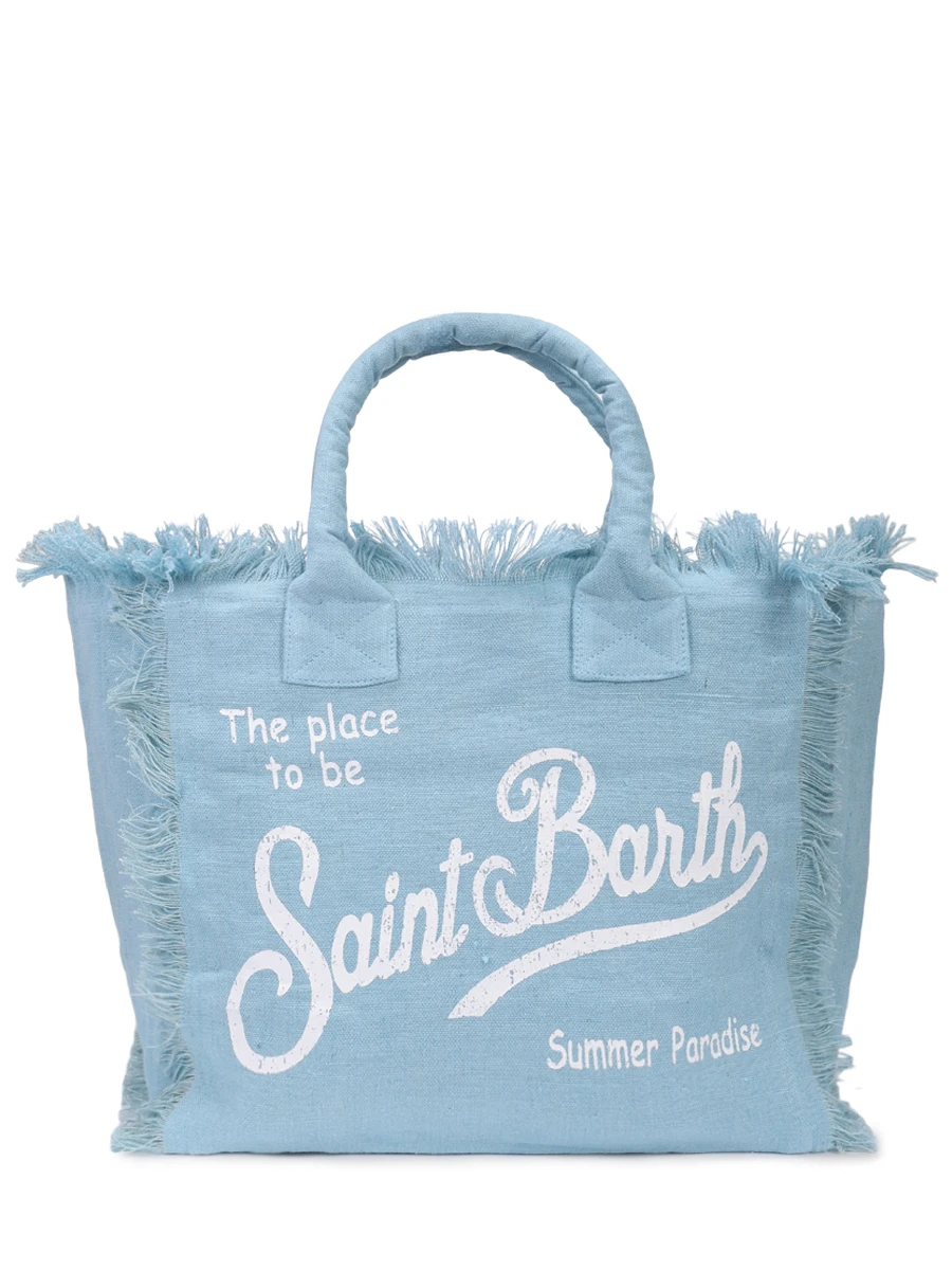 Сумка-тоут Vanity льняная MC2 SAINT BARTH VANITY LINEN - LINEN 31 LIGHT BLUE Голубой 