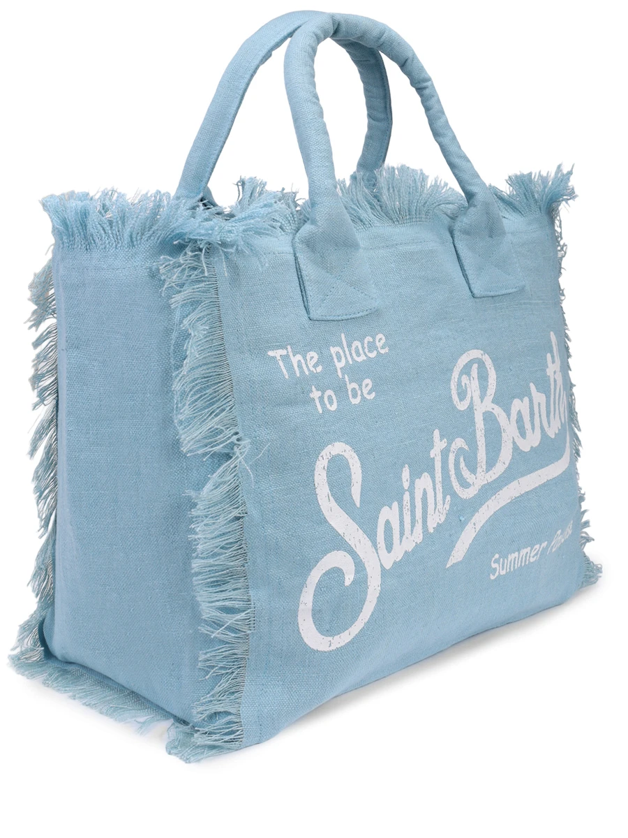 Сумка-тоут Vanity льняная MC2 SAINT BARTH VANITY LINEN - LINEN 31 LIGHT BLUE Голубой  Фото 3