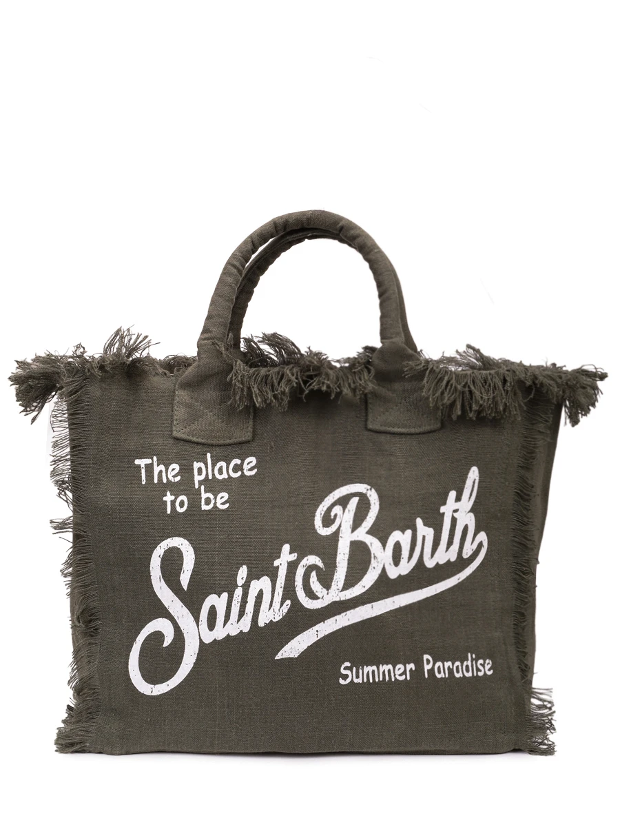 Сумка-тоут Vanity льняная MC2 SAINT BARTH VANITY LINEN - LINEN 52 MILITARY Хаки 