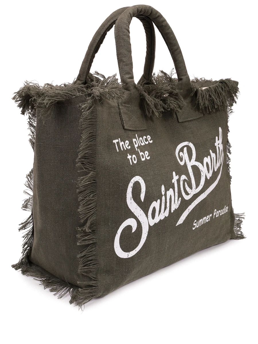 Сумка-тоут Vanity льняная MC2 SAINT BARTH VANITY LINEN - LINEN 52 MILITARY Хаки  Фото 3