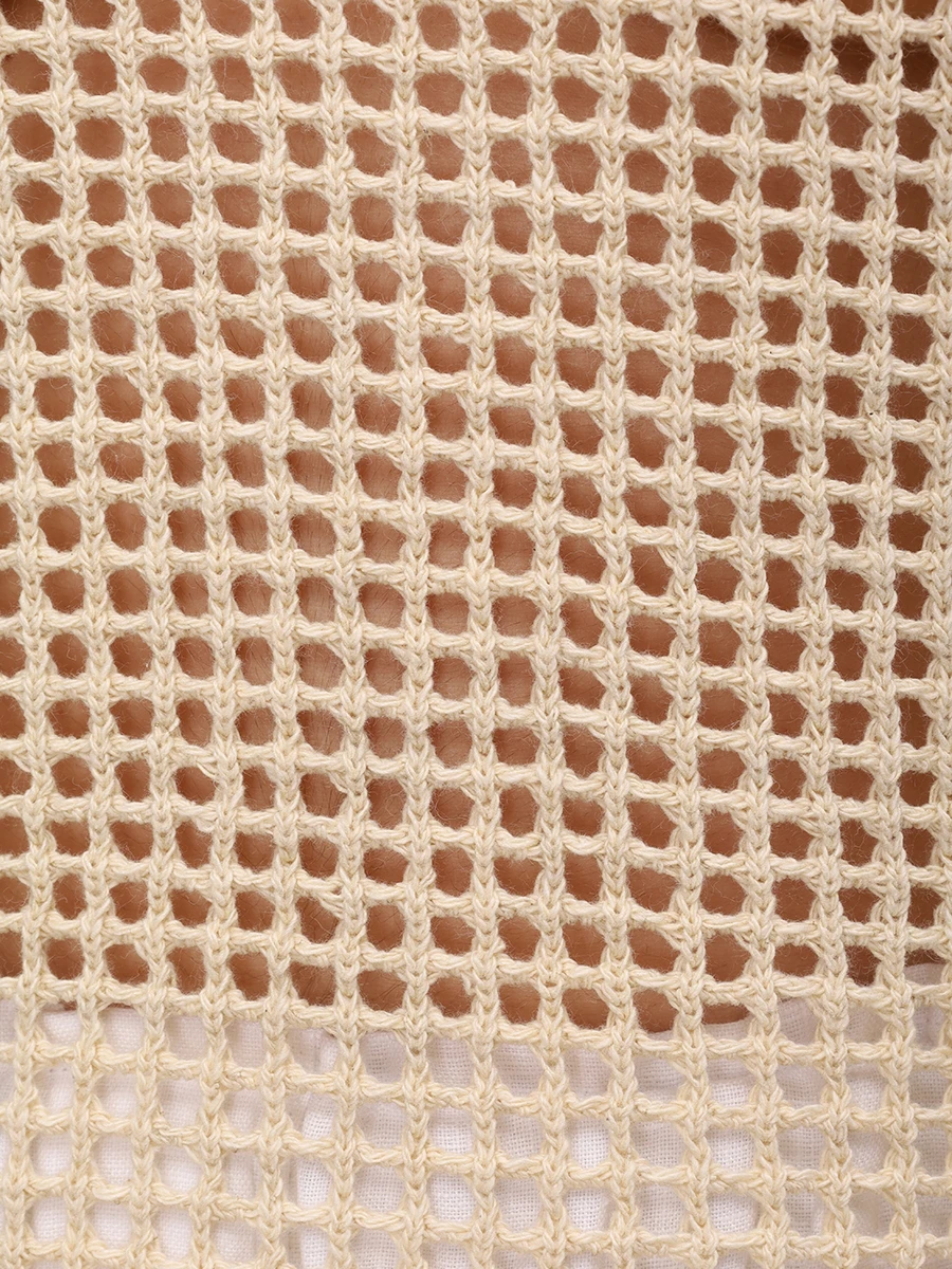 Поло однотонное MC2 SAINT BARTH FLORA - MESH 11 BEIGE Бежевый  Фото 6