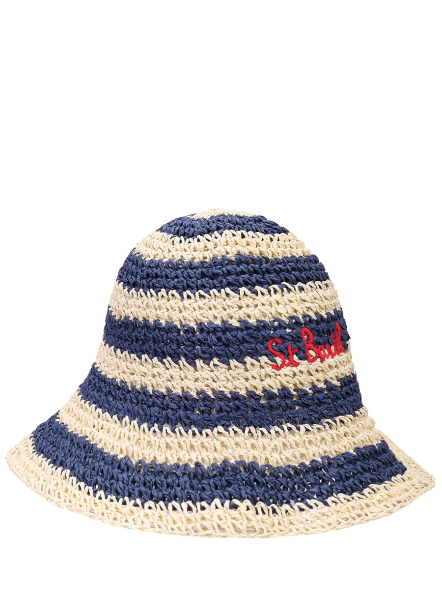 Шляпа плетеная MC2 SAINT BARTH POLLY W - STRAW STRIPES 1161 EMB Синий 