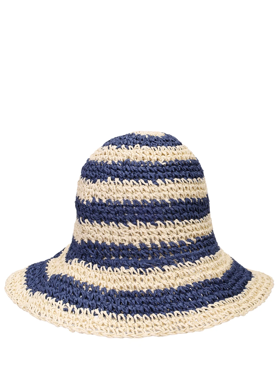Шляпа плетеная MC2 SAINT BARTH POLLY W - STRAW STRIPES 1161 EMB Синий  Фото 2