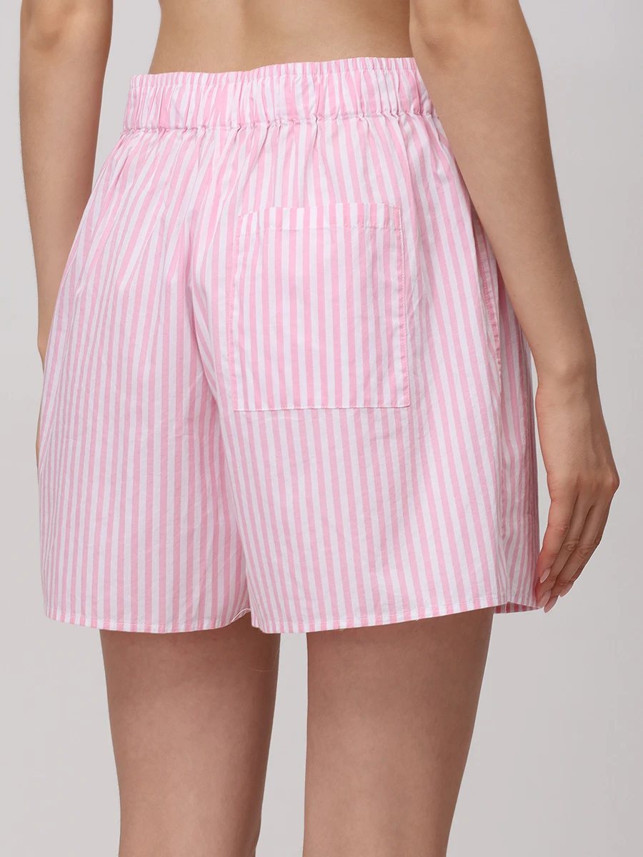 Шорты хлопковые MC2 SAINT BARTH BOXY - POPELINE STRIPES V 21 Полоска  Фото 3