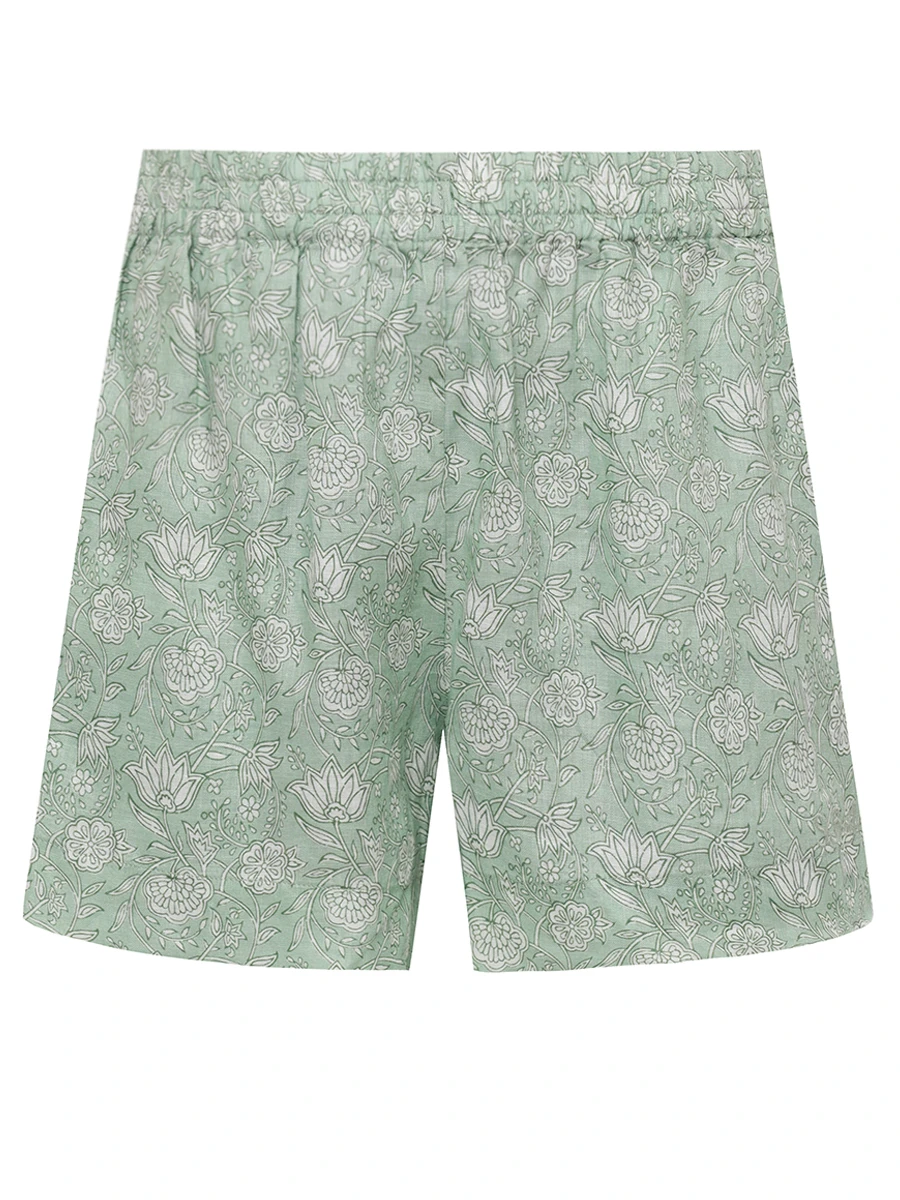 Шорты льняные MC2 SAINT BARTH MEAVE - LINEN BLOCK FLOWERS 53 Цветочный принт 