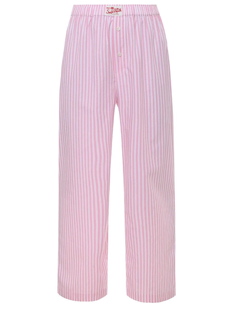 Брюки хлопковые MC2 SAINT BARTH DOHA - COTTON STRIPES V 21 Розовый 