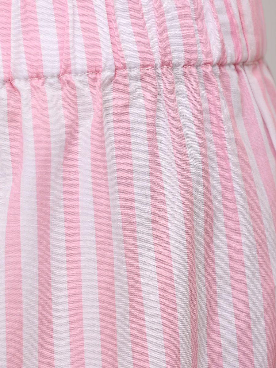 Брюки хлопковые MC2 SAINT BARTH DOHA - COTTON STRIPES V 21 Розовый  Фото 6
