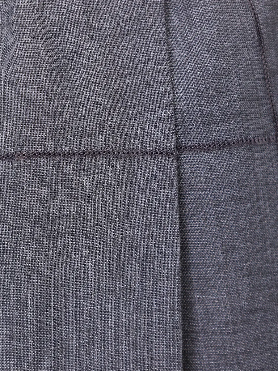 Брюки льняные BRUNELLO CUCINELLI MM633P8887 C433+ Серый  Фото 6