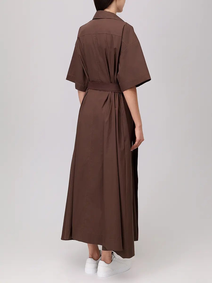Платье хлопковое BRUNELLO CUCINELLI M0H93A5306 C8705+ Коричневый  Фото 3