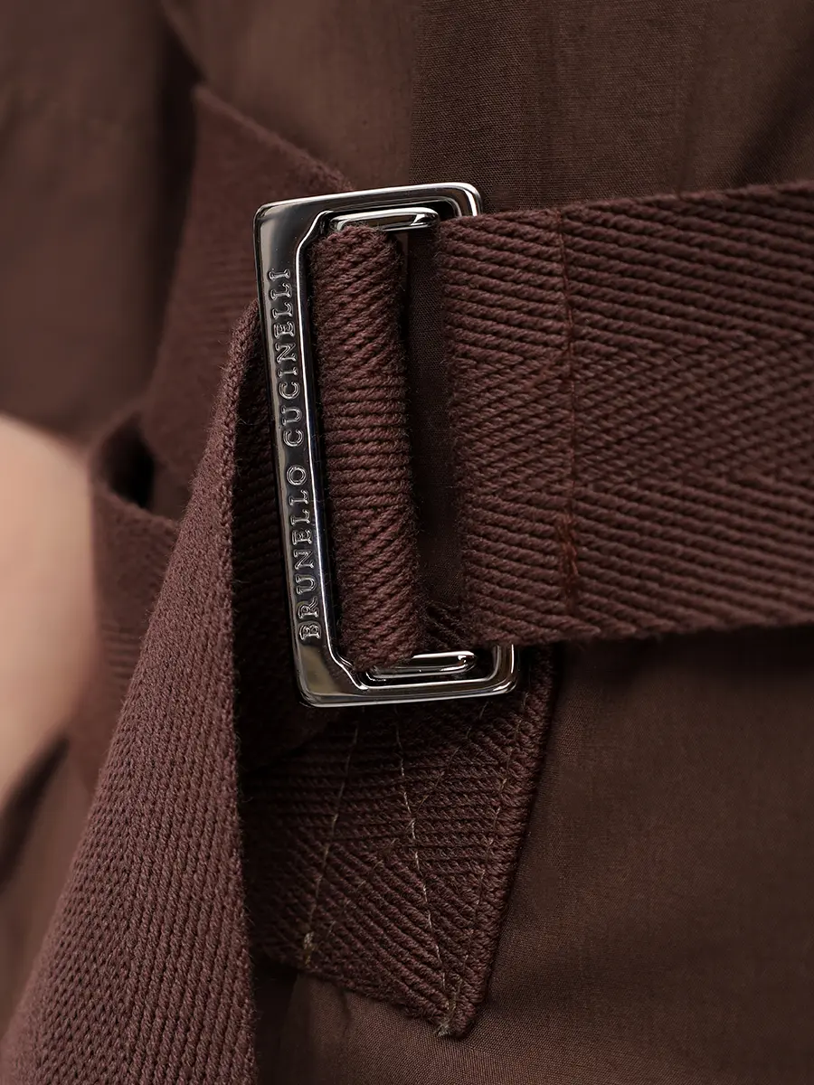 Платье хлопковое BRUNELLO CUCINELLI M0H93A5306 C8705+ Коричневый  Фото 6