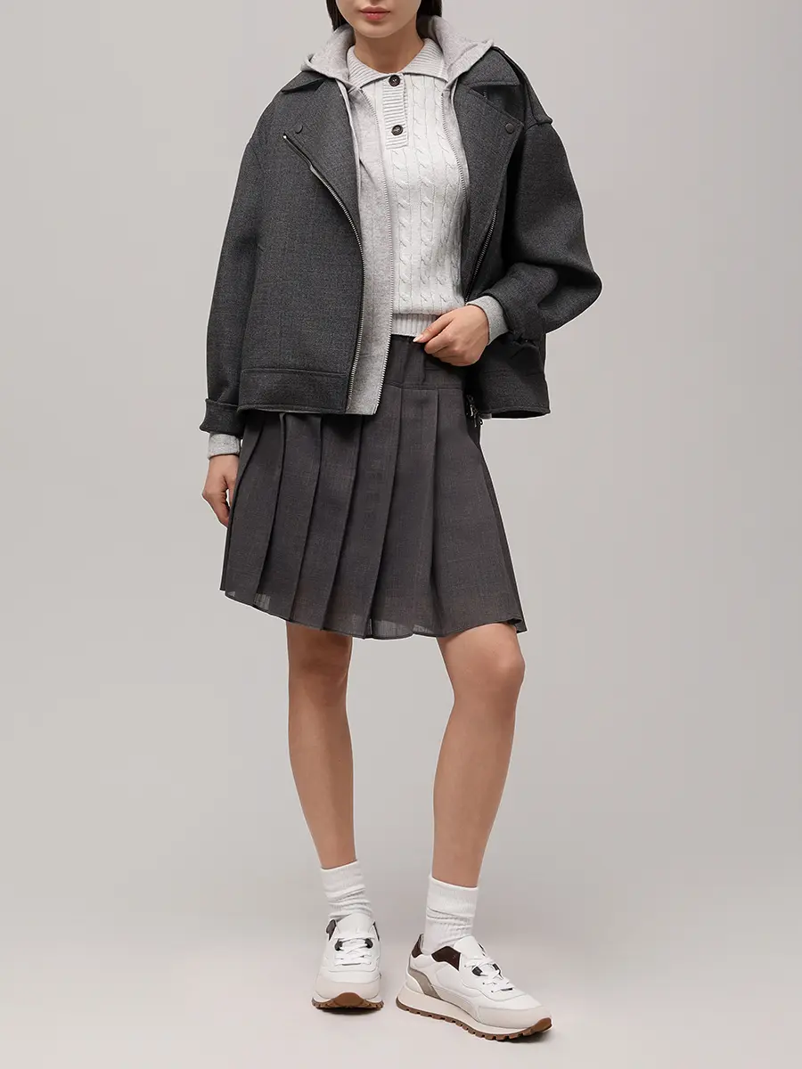 Поло хлопковое BRUNELLO CUCINELLI M19756505 CV906+ Серый  Фото 2