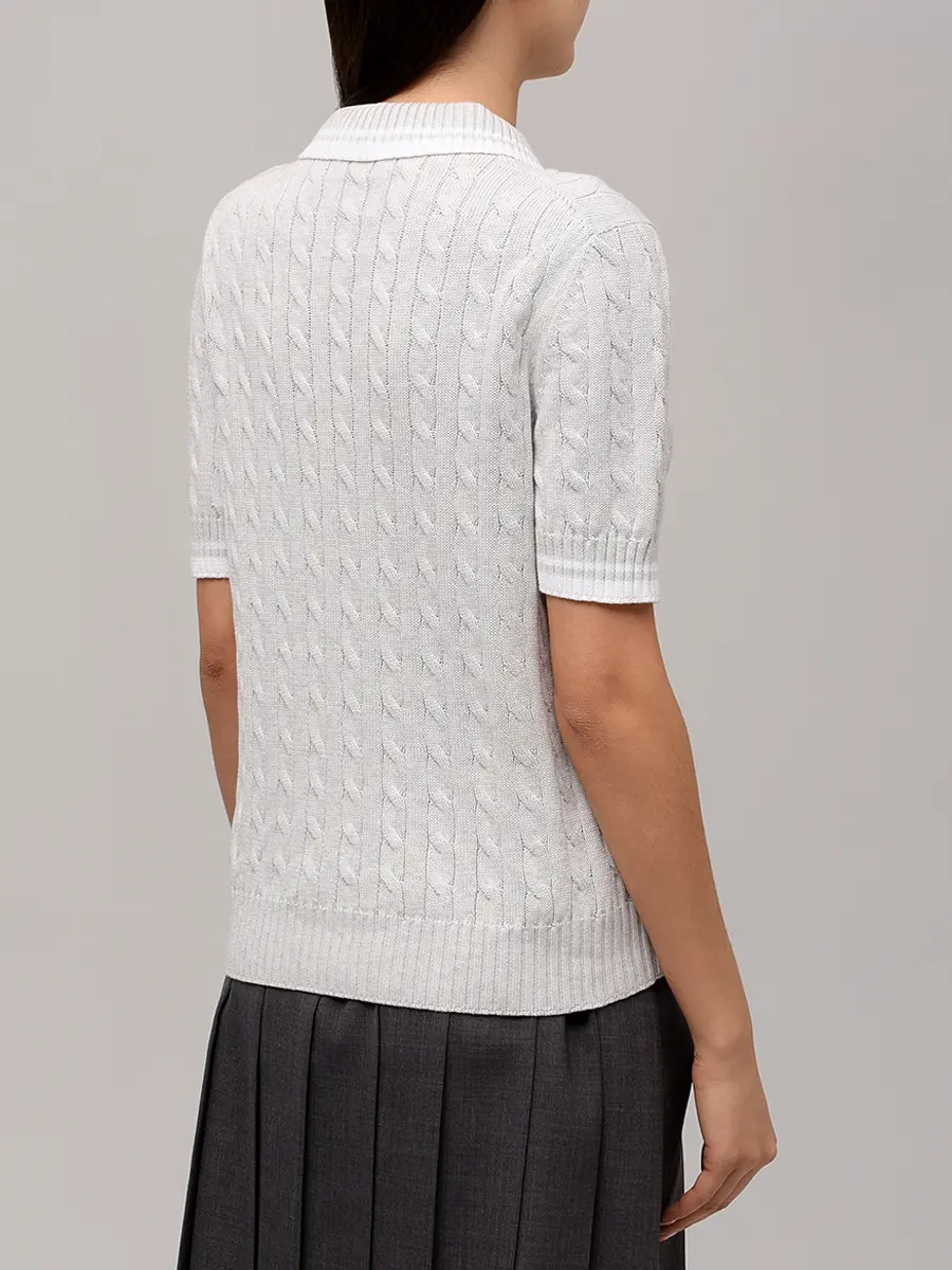 Поло хлопковое BRUNELLO CUCINELLI M19756505 CV906+ Серый  Фото 3