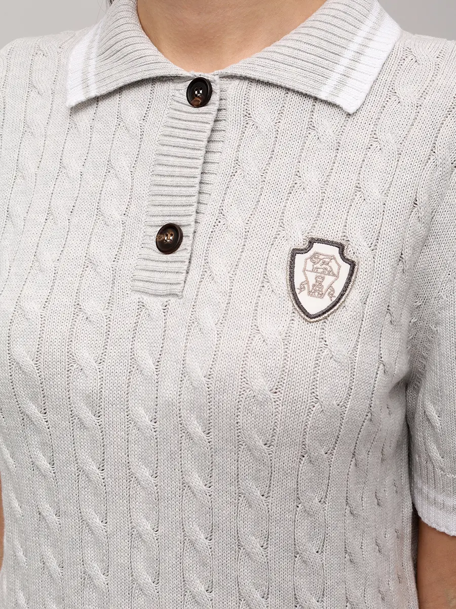 Поло хлопковое BRUNELLO CUCINELLI M19756505 CV906+ Серый  Фото 5