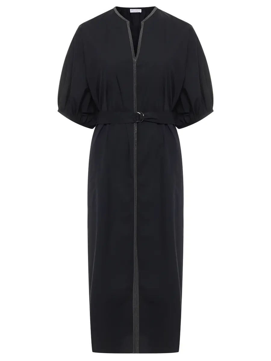 Платье хлопковое BRUNELLO CUCINELLI M0H93AHB81 C101+ Черный 