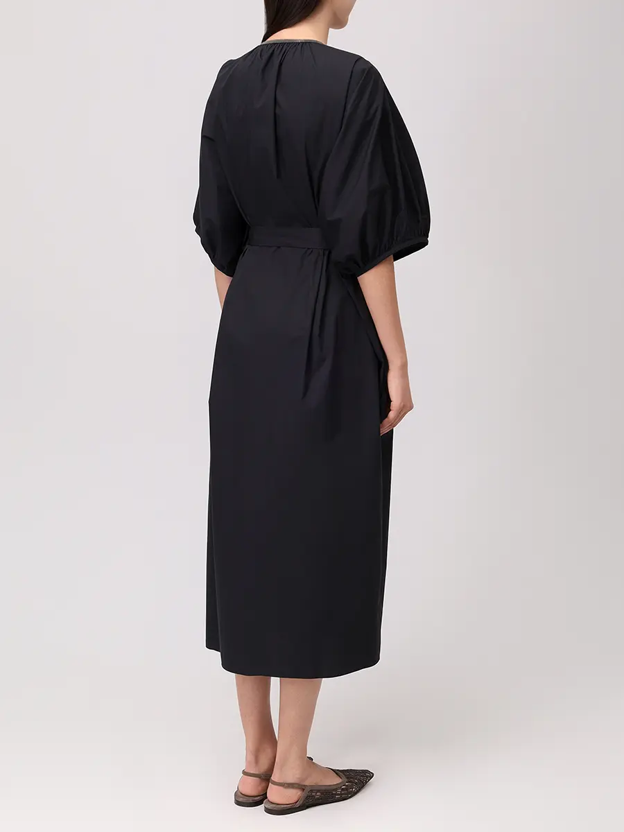 Платье хлопковое BRUNELLO CUCINELLI M0H93AHB81 C101+ Черный  Фото 3