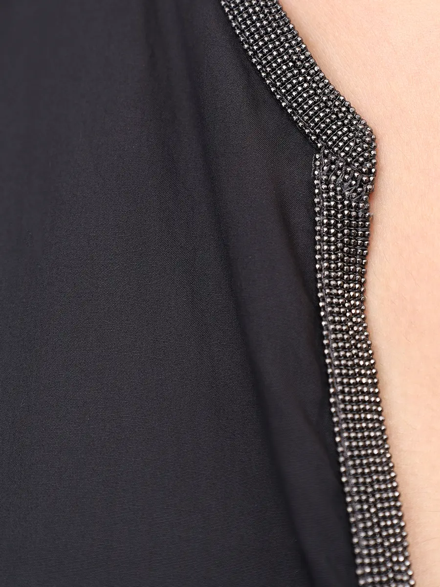 Платье хлопковое BRUNELLO CUCINELLI M0H93AHB81 C101+ Черный  Фото 6