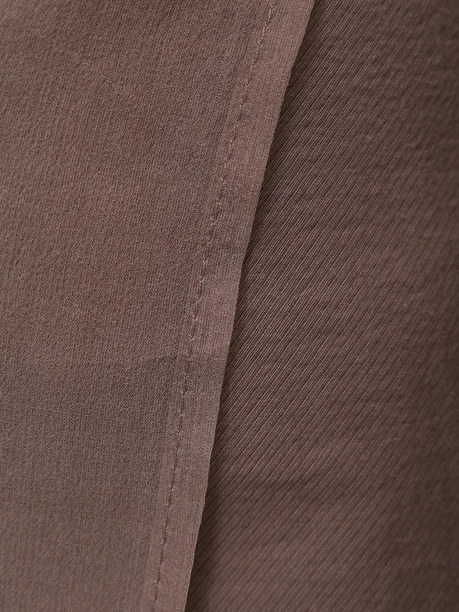 Юбка из хлопка и шелка BRUNELLO CUCINELLI ML140G3826 C8705+ Коричневый  Фото 6