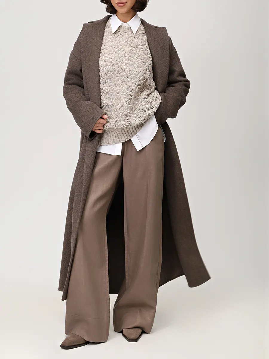 Джемпер льняной BRUNELLO CUCINELLI MGD562310 C3677+ Бежевый  Фото 2