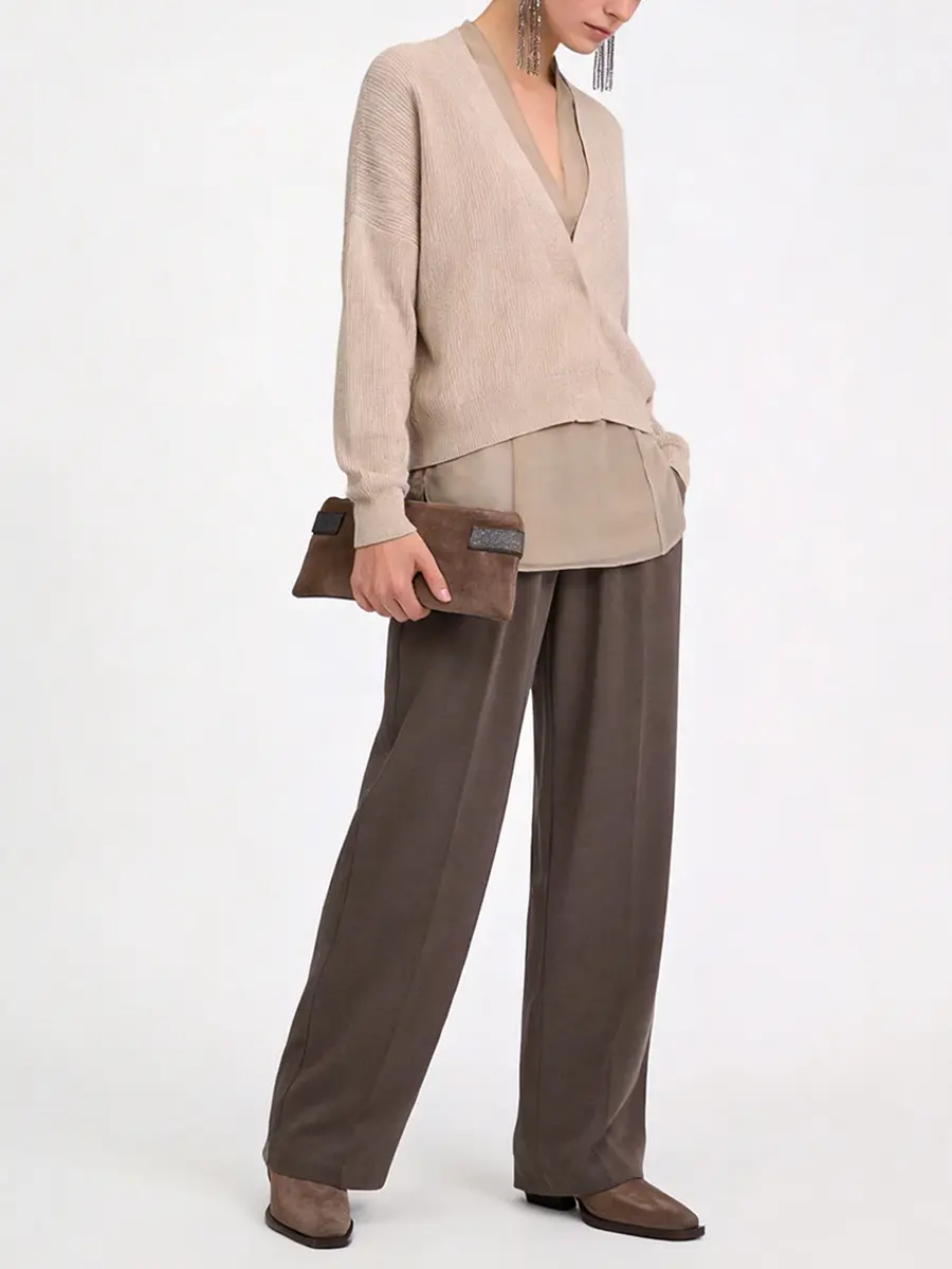 Кардиган хлопковый BRUNELLO CUCINELLI M19257706 C8050 Бежевый  Фото 2