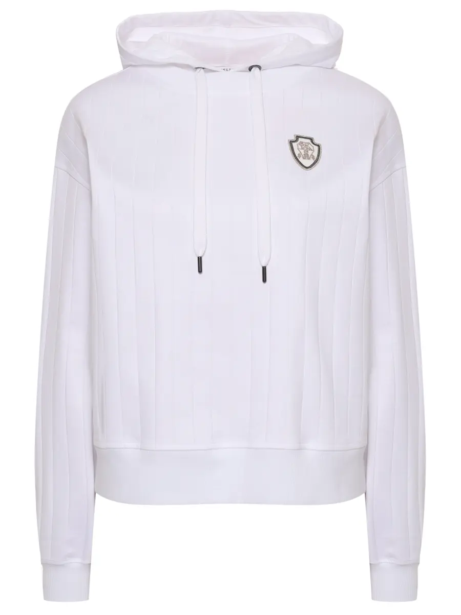 Худи хлопковое BRUNELLO CUCINELLI ML921VD309 C159+ Белый 