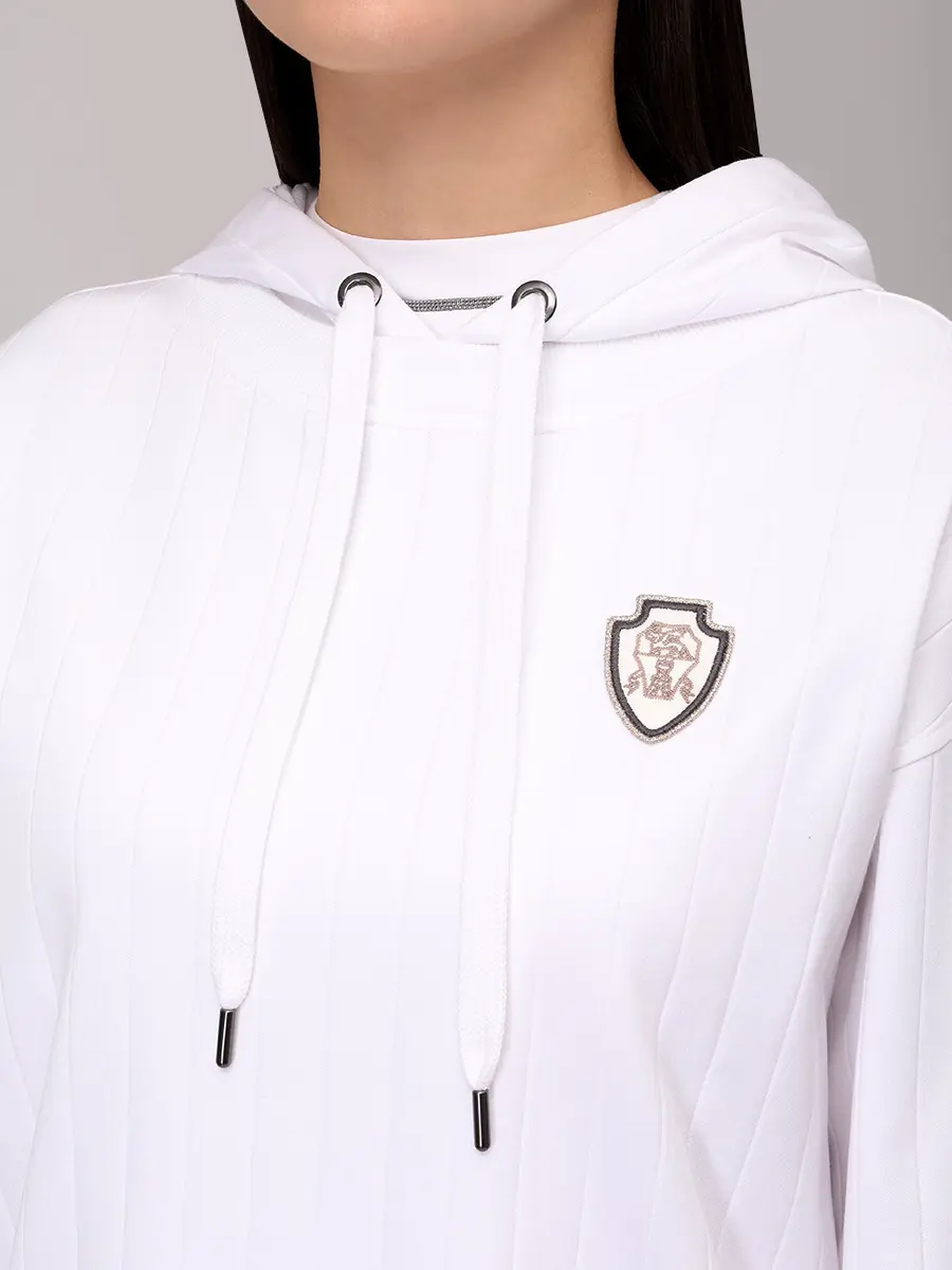 Худи хлопковое BRUNELLO CUCINELLI ML921VD309 C159+ Белый  Фото 5