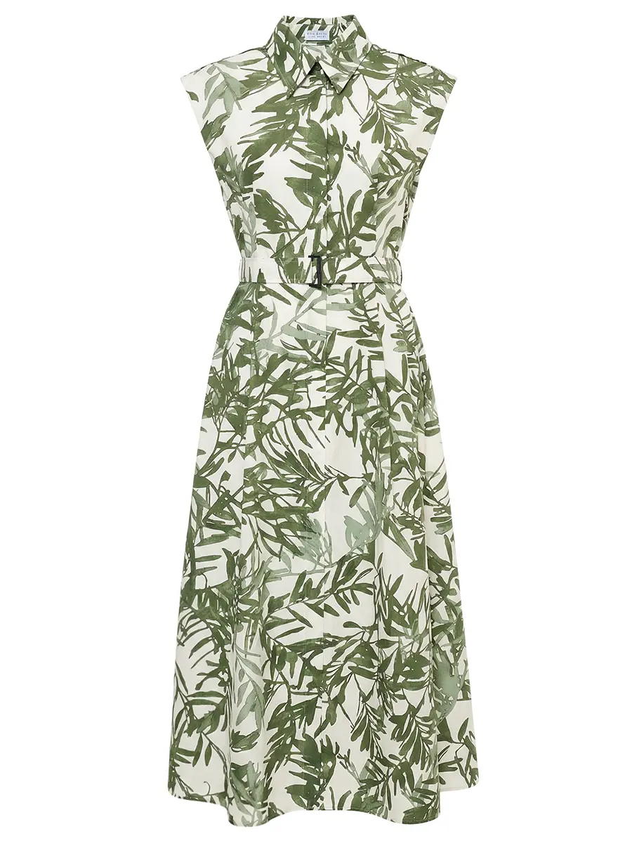 Платье хлопковое BRUNELLO CUCINELLI ML900A5286 C001+ Зеленый 