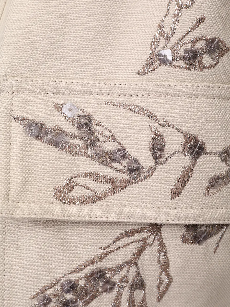 Куртка из хлопка и льна BRUNELLO CUCINELLI MH544HH606 C015+ Бежевый  Фото 6
