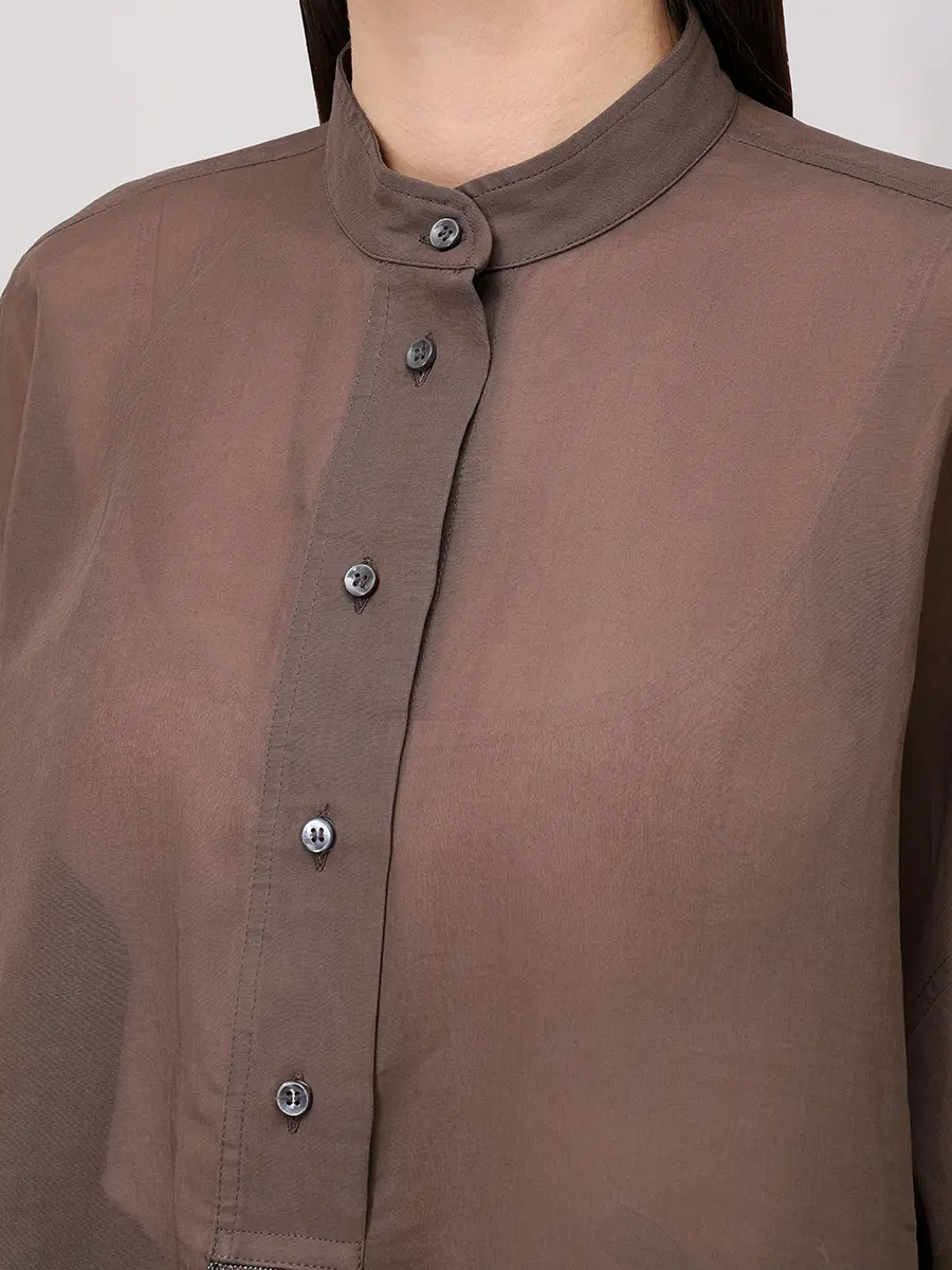 

Блуза хлопковая, Коричневый, MH911RA901 C8705+