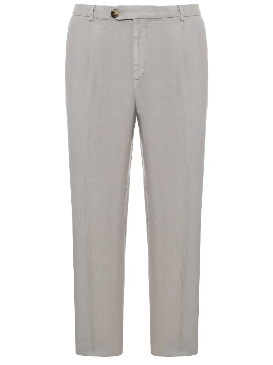 Брюки льняные BRUNELLO CUCINELLI M243DE1450 C6018+ Серый 