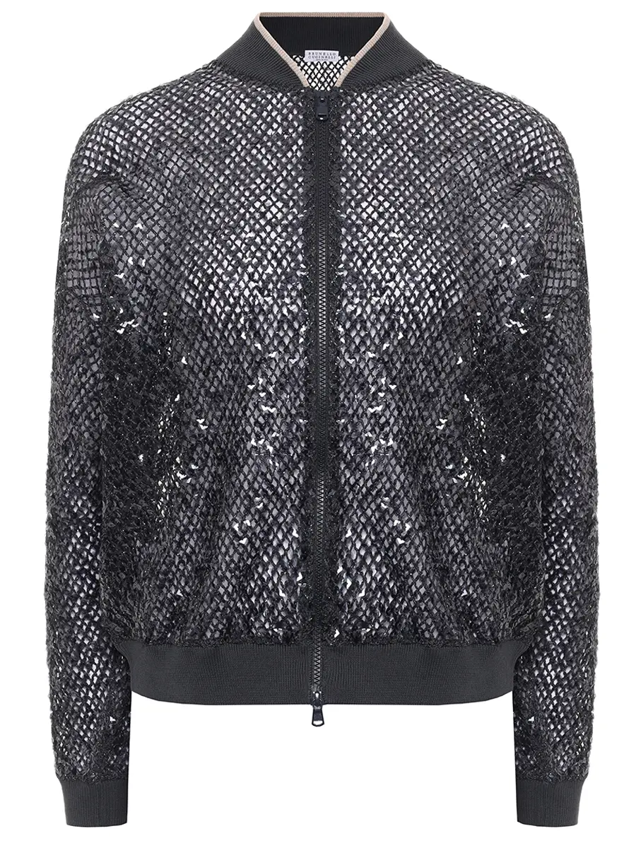 

Бомбер ажурный, Серый, MRTR20906 CYD30+