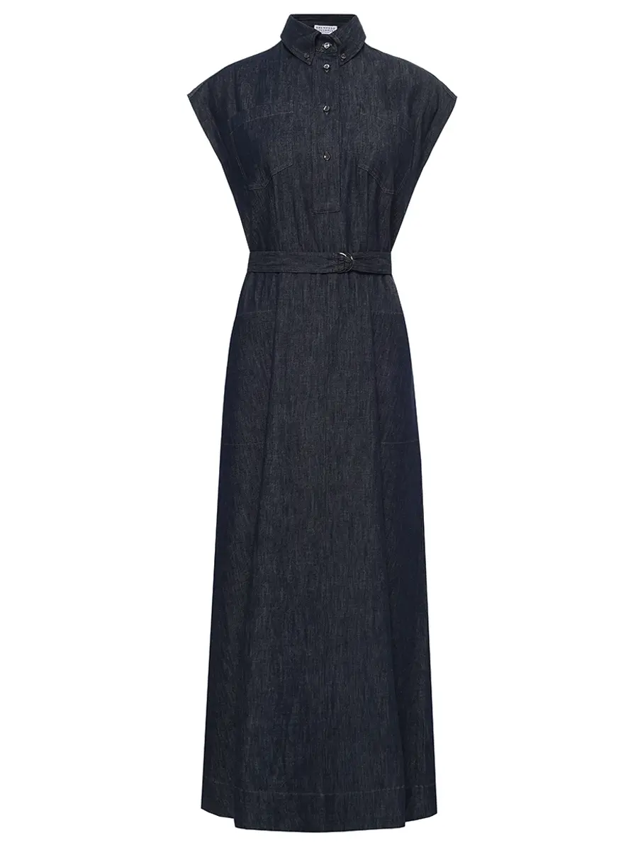 Платье джинсовое BRUNELLO CUCINELLI MB125AHA92 C001+ Синий 