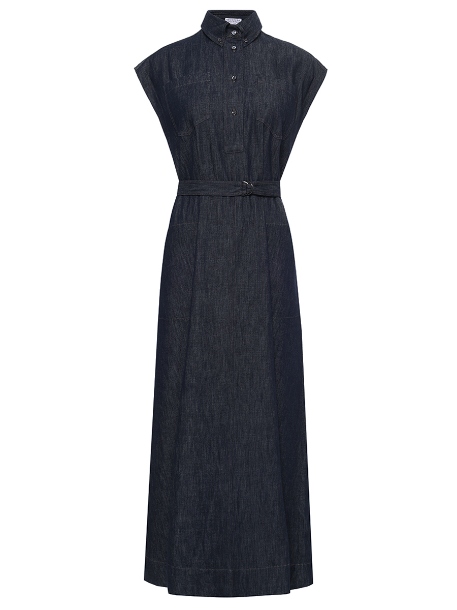 Платье джинсовое BRUNELLO CUCINELLI MB125AHA92 C001+ Синий 