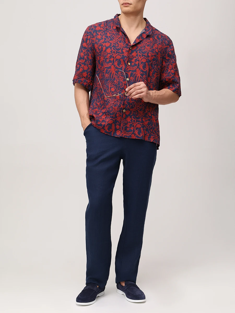 Костюм льняной KITON UMC024H0930302001/UPSHORLH092861000B Красный  Фото 2