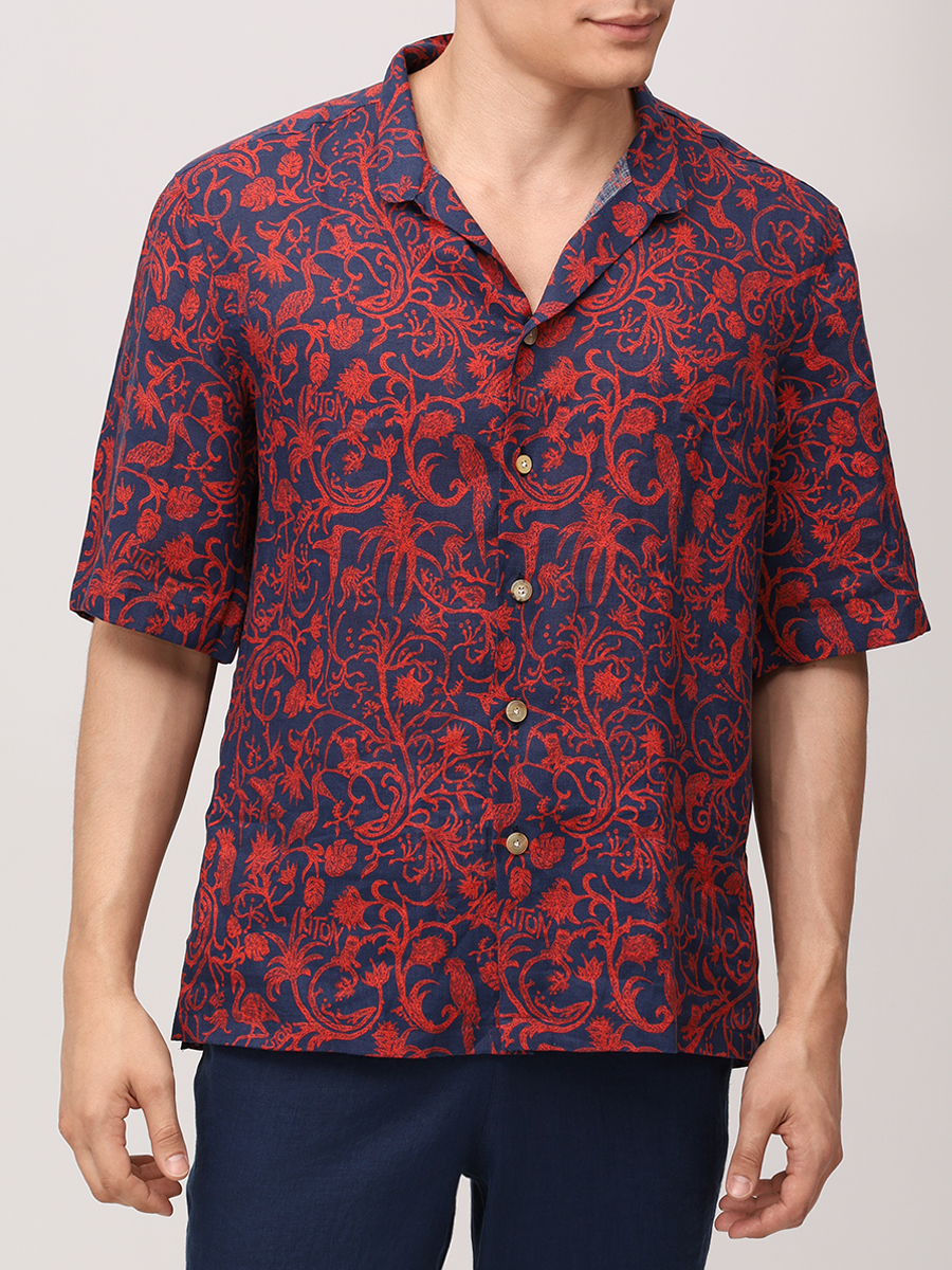 Костюм льняной KITON UMC024H0930302001/UPSHORLH092861000B Красный  Фото 4