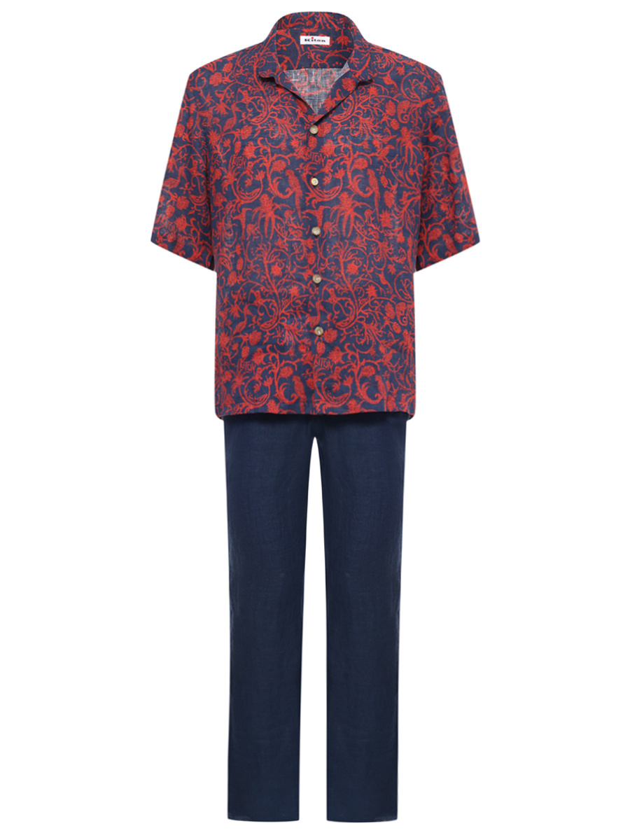 Костюм льняной KITON UMC024H0930302001/UPSHORLH092861000B Красный 