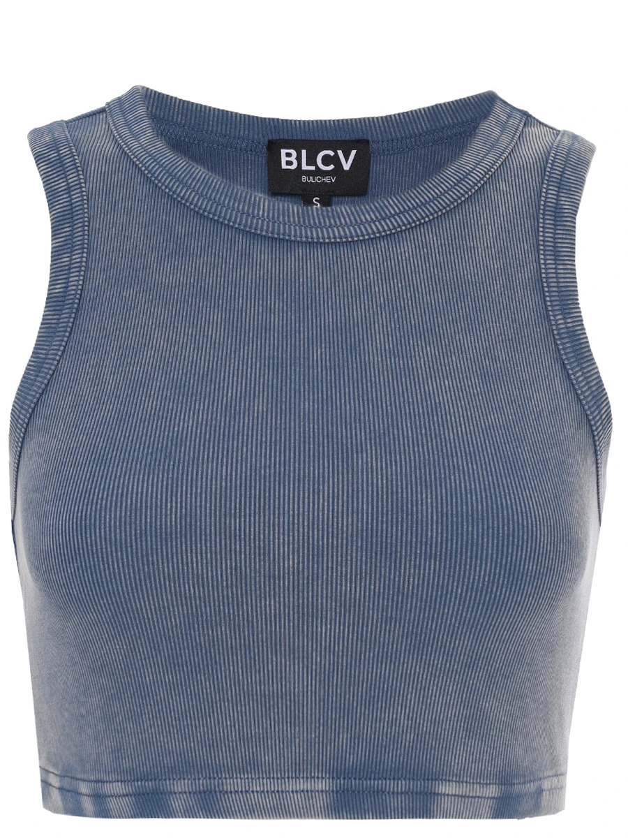 Топ хлопковый BLCV 121MXNSL002_WDB Синий 