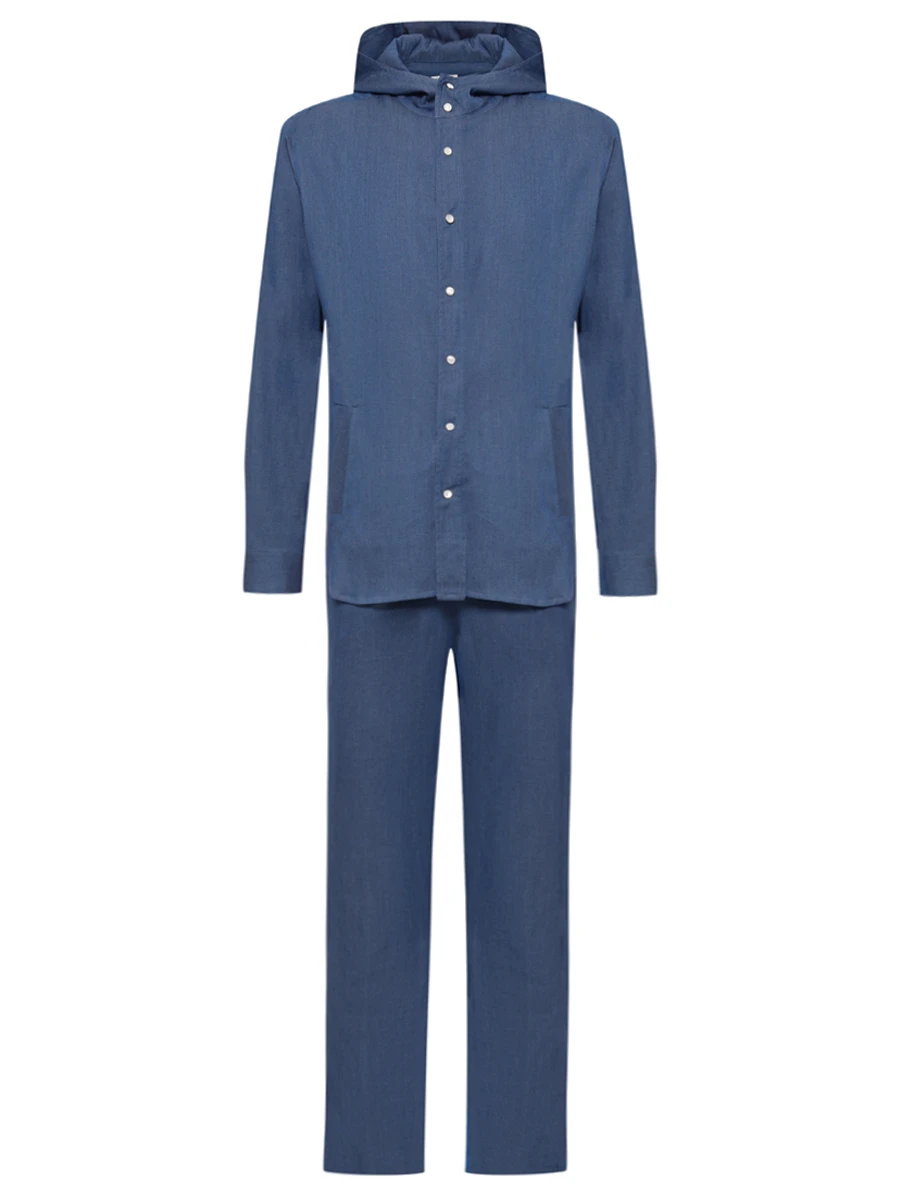 Костюм хлопковый KITON UMCMARH0922702001/UPSHORLH0922702000 Синий 